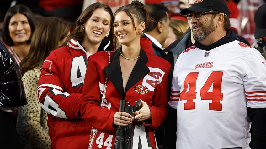 Kristin Juszczyk wears 49ers blazer