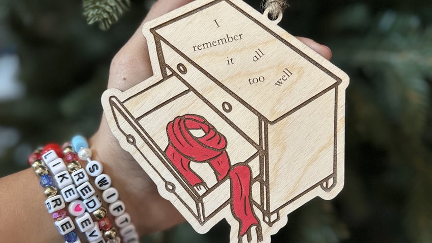 Red scarf ornament