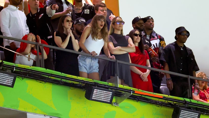 Taylor Swift looks on at Chiefs game