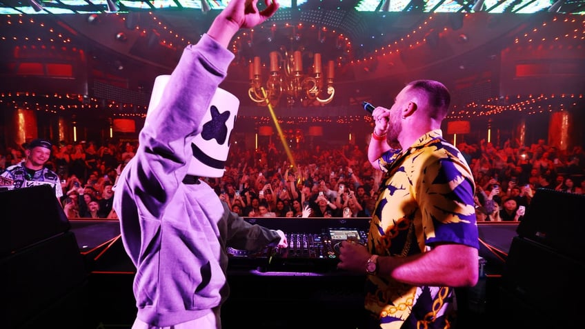 Travis Kelce and Marshmello at XS Nightclub