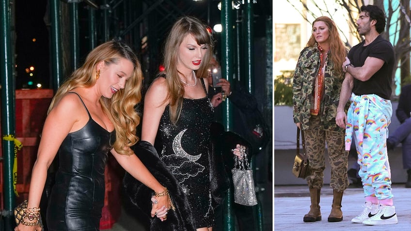 Taylor Swift and Blake Lively split with a photo of Lively and Justin Baldoni on the set of "It Ends With Us"