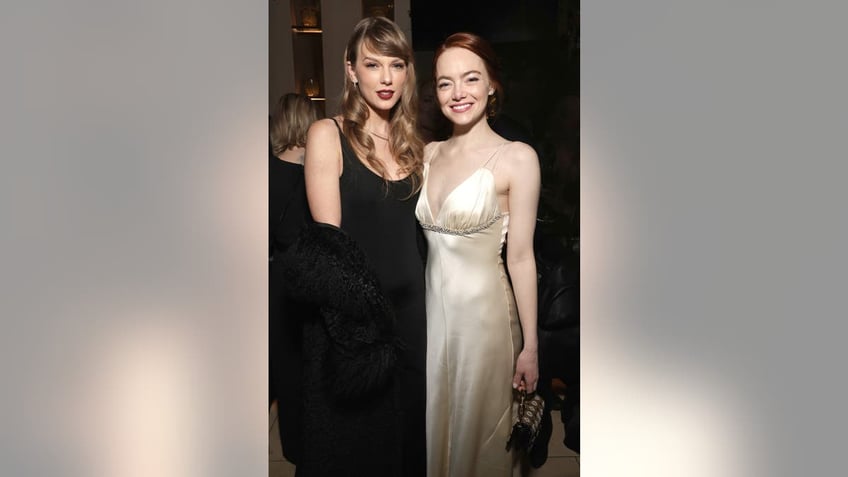 Taylor Swift and Emma Stone at Poor Things premiere