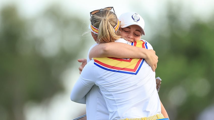 team europes emily kristine pedersen makes second hole in one in solheim cup history with incredible tee shot