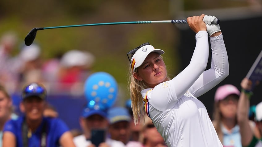 team europes emily kristine pedersen makes second hole in one in solheim cup history with incredible tee shot