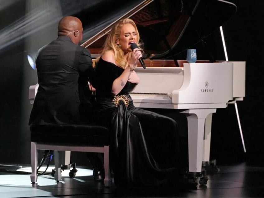 LAS VEGAS, NEVADA - NOVEMBER 18: Adele performs onstage during the "Weekends with Adele" R