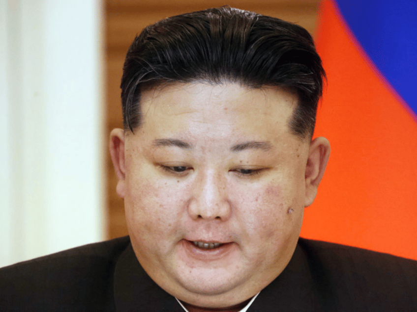 PYONGYANG, NORTH KOREA- JUNE 19 (RUSSIA OUT) North Korean Supreme Leader Kim Jong Un grima