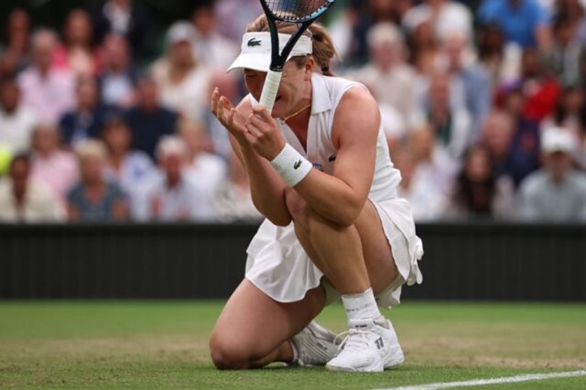 New Zealand's Lulu Sun breaks down in tears after beating Britain's Emma Raducanu at Wimbl