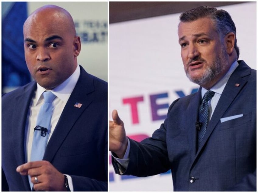 Colin Allred and Ted Cruz at Texas Senate Debate (Pool Photos by Shelby Tauber, Texas Trib