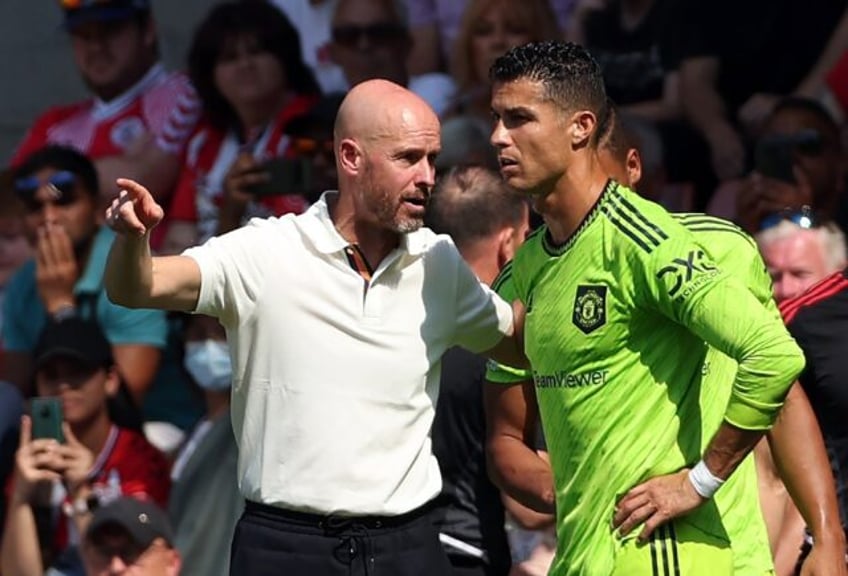 Cristiano Ronaldo (right) said he does not respect Manchester United manager Erik ten Hag