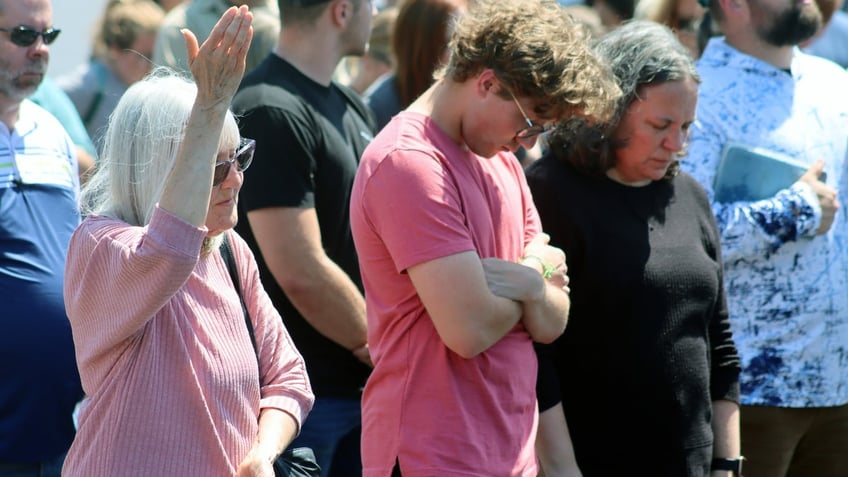 The Rutherford County school community in Tennessee came to in hundreds to support Asher Sullivan, 10, who is fighting for his life after a freak accident.