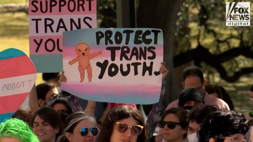 Protect Trans Youth protesters