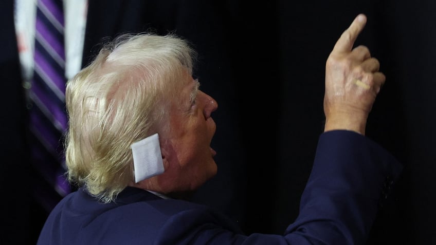 Donald Trump arrives to attend Day 2 of the Republican National Convention