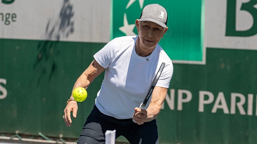 Martina Navratilova plays pickleball