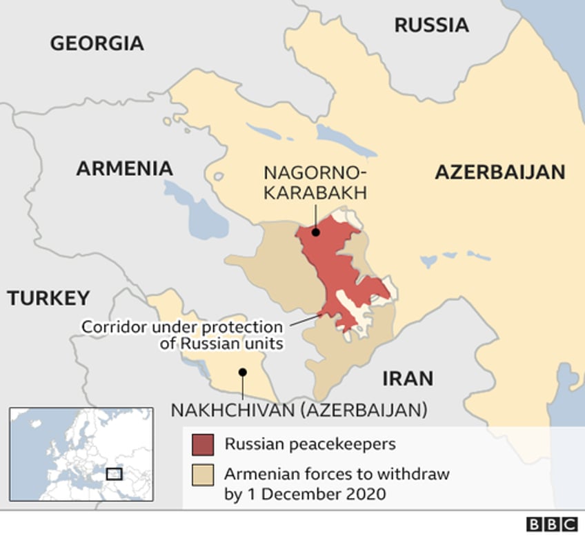 tens of thousands of armenians flee their 2000 year heartland in karabakh facing genocide