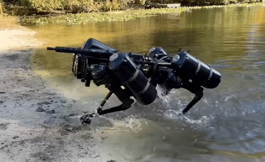 terminator robot dog now equipped with amphibious capabilities 