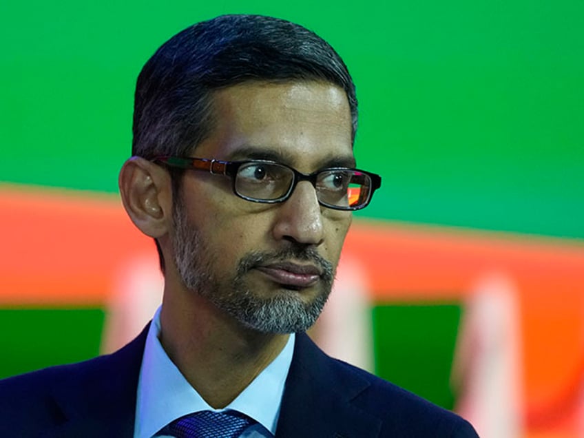Google CEO Sundar Pichai speaks during Google for India 2022 event in New Delhi, Monday, Dec. 19, 2022. The annual event kicked off with company executives announcing various new products, projects and developments. (AP Photo/Manish Swarup)