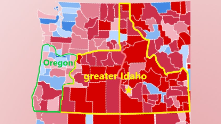 Proposed map of Idaho and Oregon