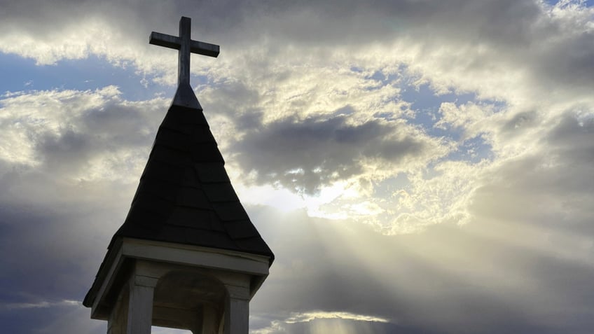 cross on steeple