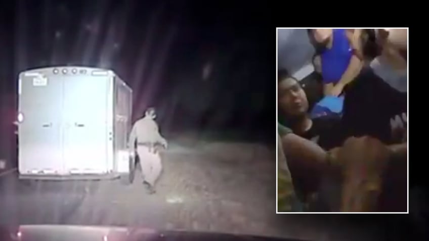 27 illegal immigrants crammed inside horse trailer