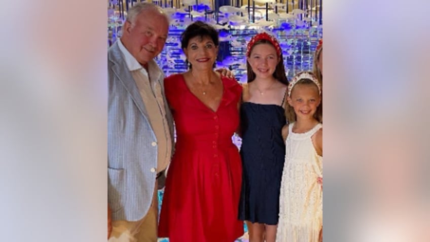 Blair and Brooke Harber with their grandparents, Charlene and Mike Harber