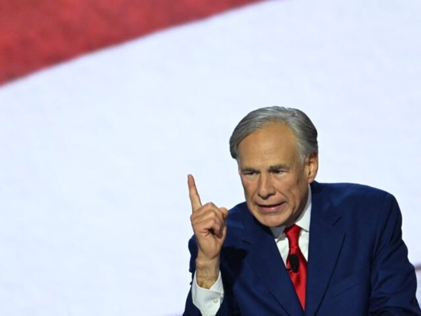 Texas Governor Greg Abbott speaks during the third day of the 2024 Republican National Con