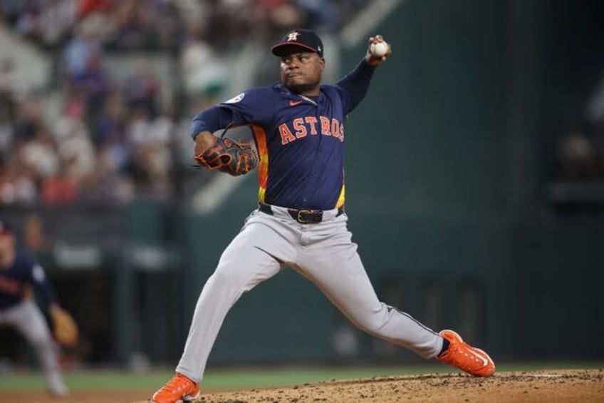 Framber Valdez of the Houston Astros came within one out of throwing a no-hitter before se