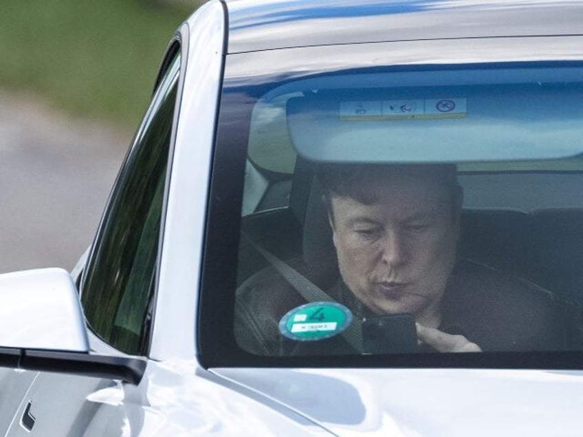 Elon Musk nonplussed in his Tesla