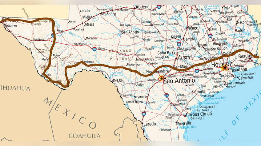 XTX in Texas rough draft map