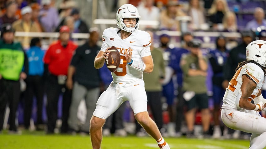 Quinn Ewers passes against TCU