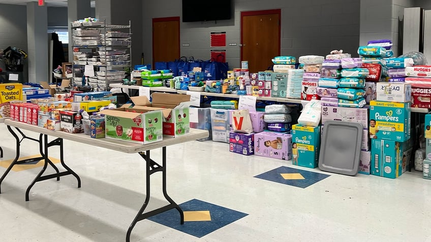 Supplies at a Texas elementary school