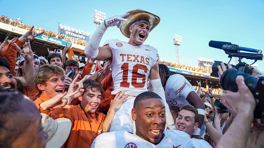 Texas players celebrate