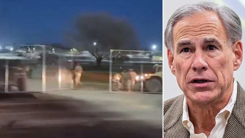 Shelby Park, left and Texas Gov. Greg Abbott.