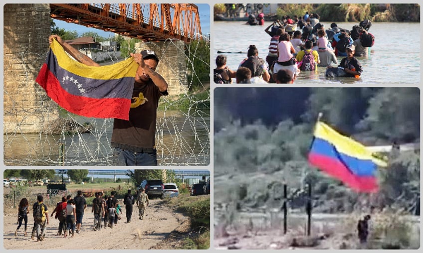 texas troopers remove venezuelan flag planted by migrants on border river island