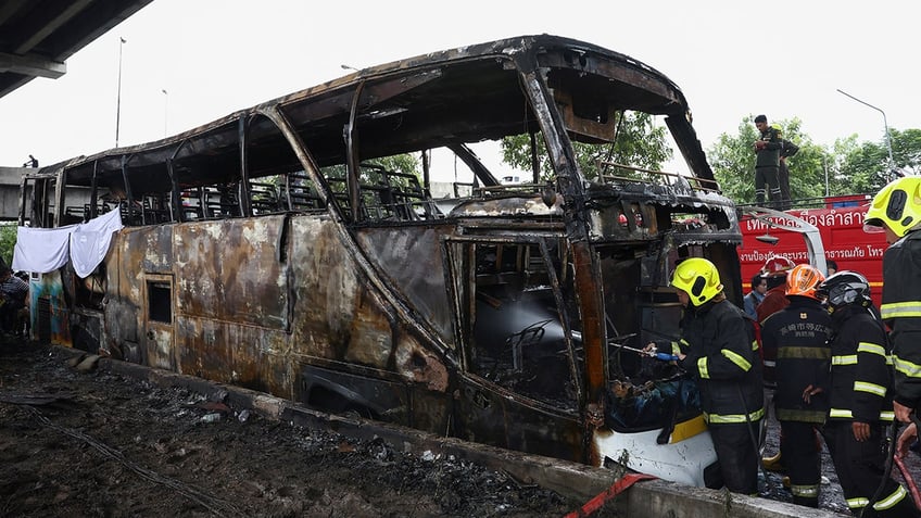 scorched bus