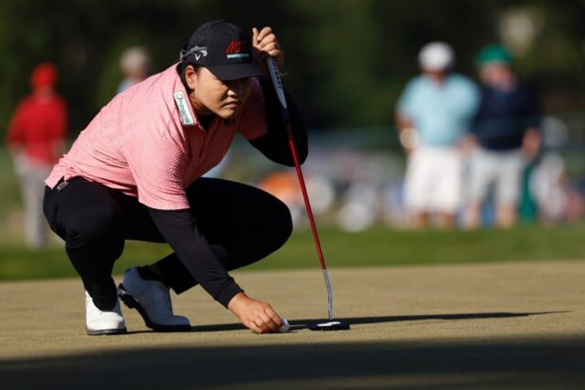 Wichanee Meechai of Thailand leads at the halfway stage of the US Women's Open in Pennsylv