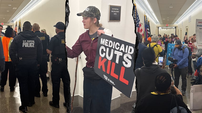 Protestors affiliated with several leftist groups, including the "People's Action Institute," flooded a U.S. Capitol office building in Washington, D.C., recently as Congress prepared to vote on the "big beautiful" budget bill backed by President Donald Trump.