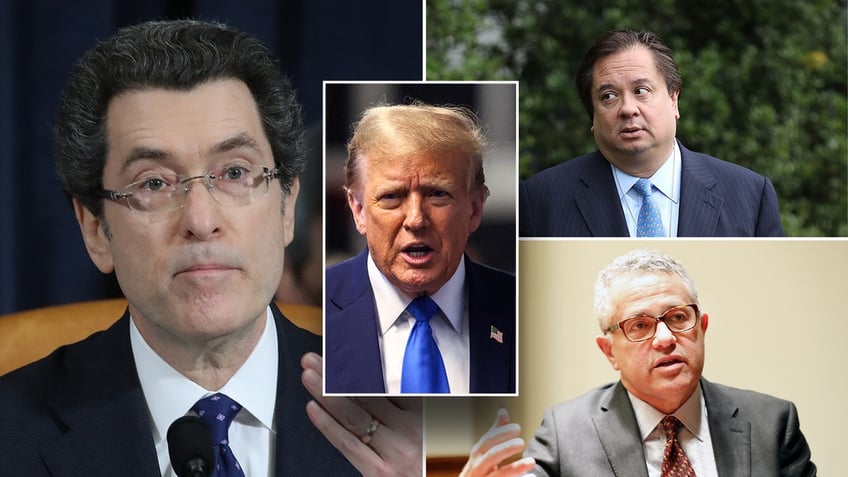 Norm Eisen, George Conway, Jeffrey Toobin and Donald Trump
