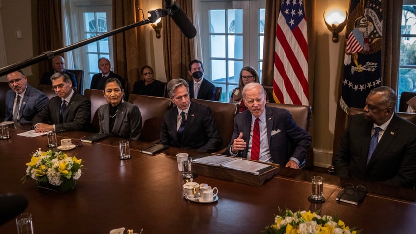 President Joe Biden meets with his Cabinet