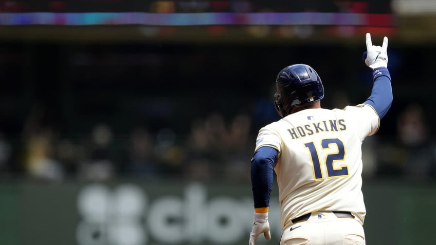 Rhys Hoskins is no stranger to the long ball. (Photo by Patrick McDermott/Getty Images)