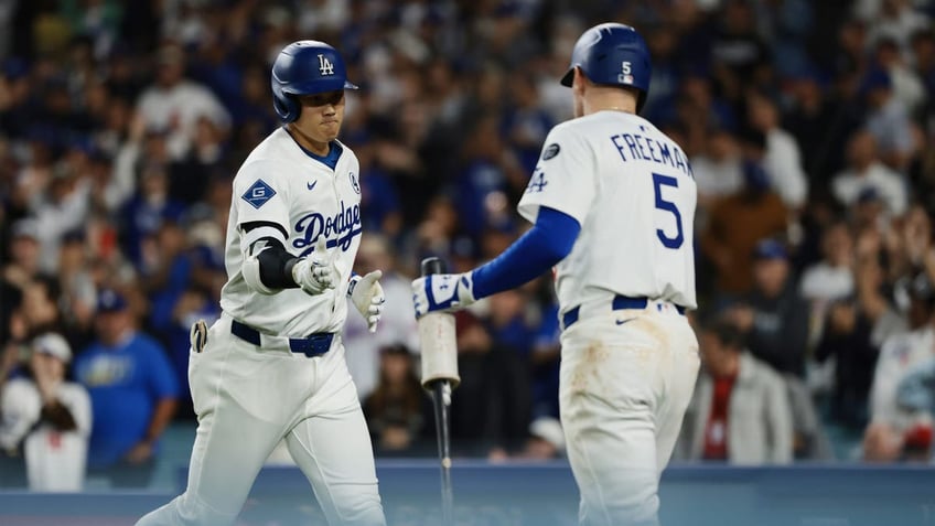 Shohei Ohtani and Freddie Freeman are already a fearsome duo, even against pitchers trying to get them out. (Photo by Katelyn Mulcahy/MLB Photos via Getty Images)