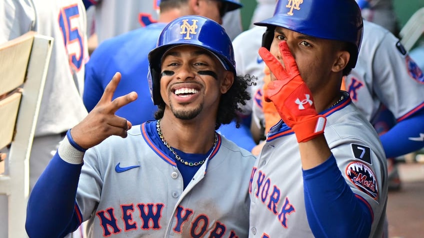 Francisco Lindor and Juan Soto would have plenty to celebrate after teaming up for a swing-off. (Photo by Keith Gillett/Icon Sportswire via Getty Images)