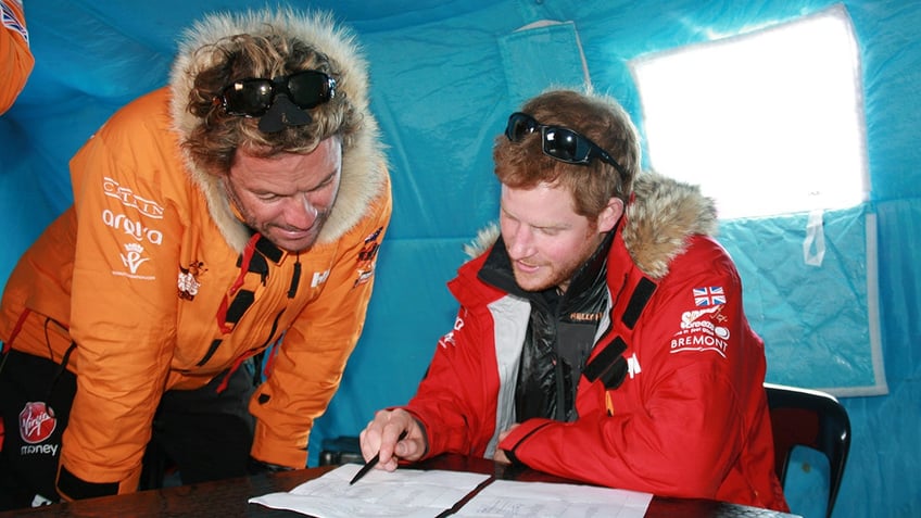 Dominic West with Prince Harry