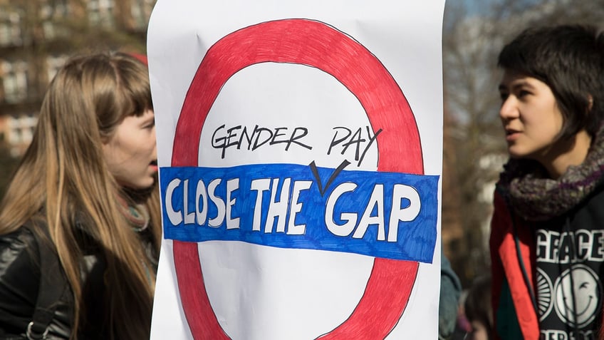 Gender wage gap sign