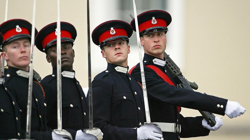 A young Prince William in uniform