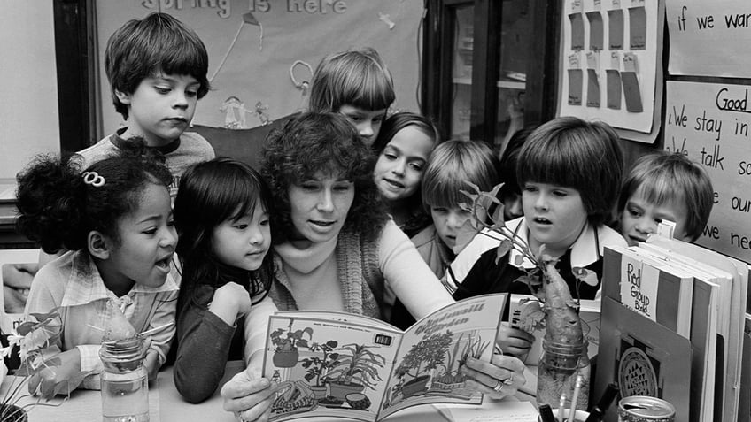 Teacher reads to students