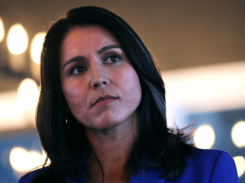 Presidential hopeful U.S. Rep. Tulsi Gabbard, D-Hawaii, listens to a question during a cam