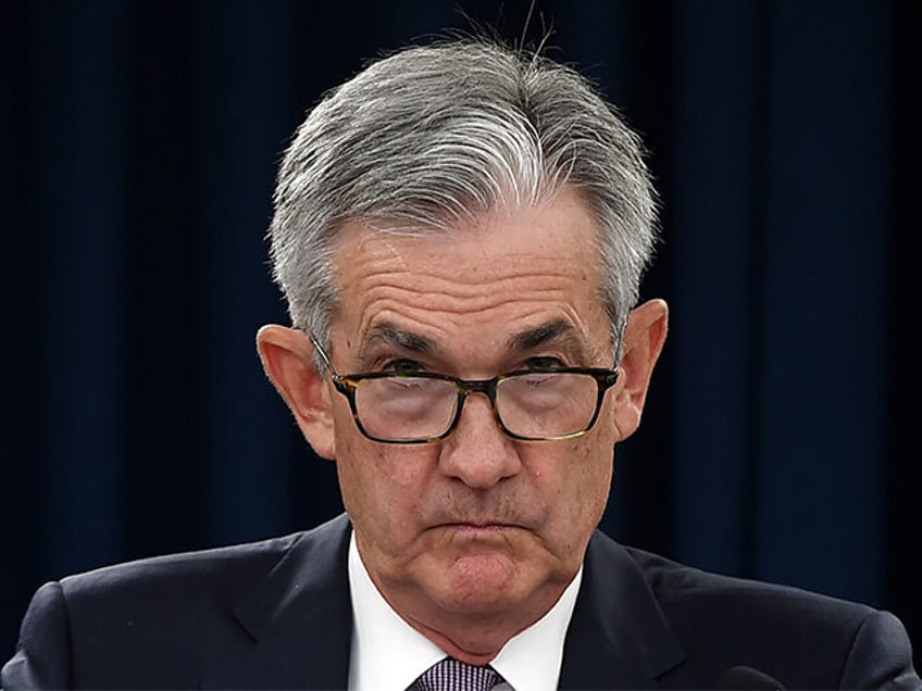 Federal Reserve Board Chairman Jerome Powell speaks at a news conference after a Federal O