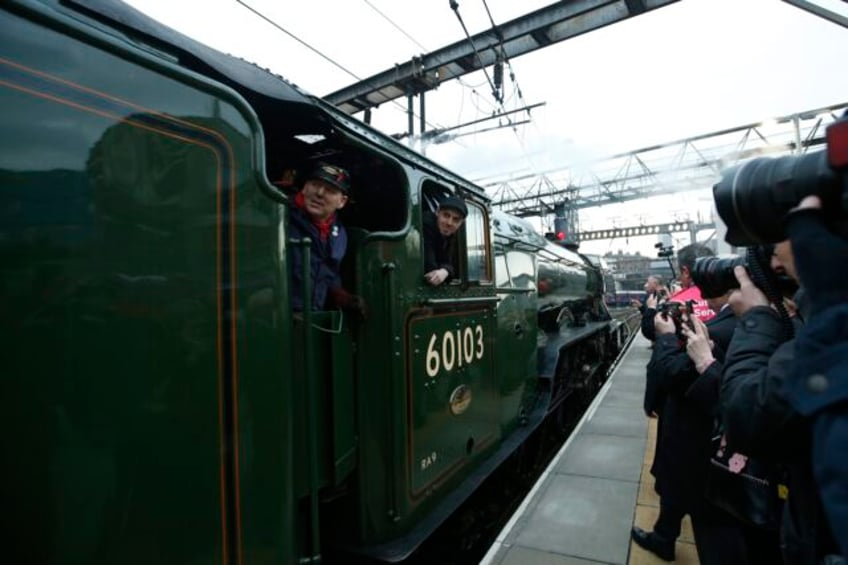 the flying scotsman locomotive collided with another train in scotland several people were injured