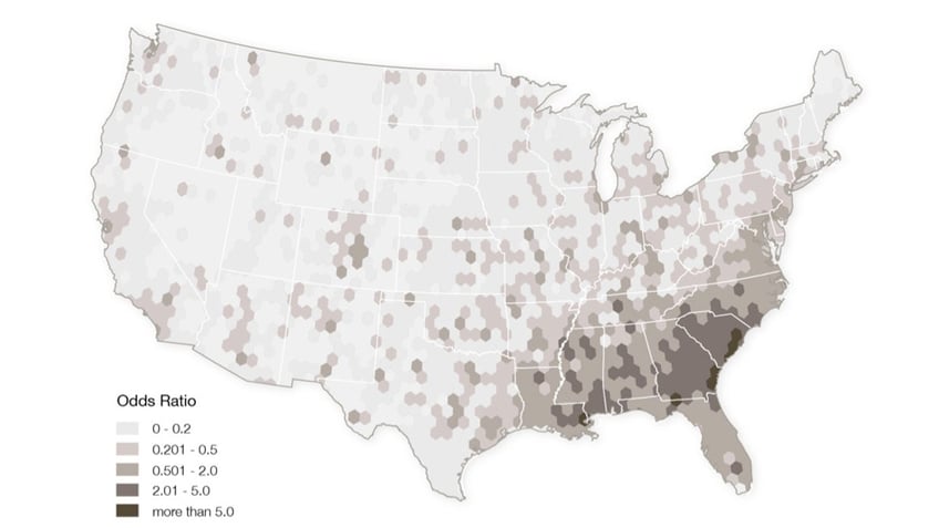 The Grits Belt in a map