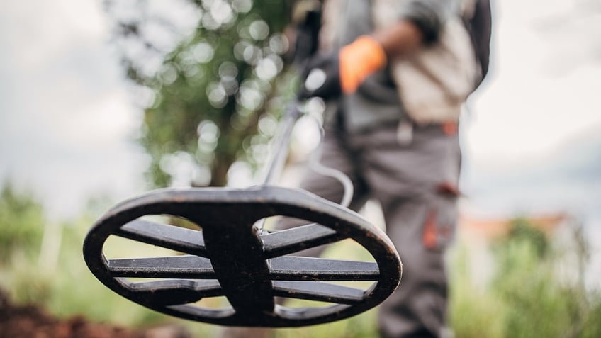 A close-up photo of a metal detector